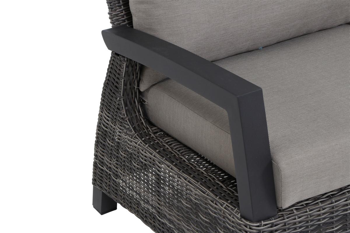 Loungegarnitur Corido Grau - Grau, Basics, Keramik/Kunststoff (302/88/219cm) - Siena Garden