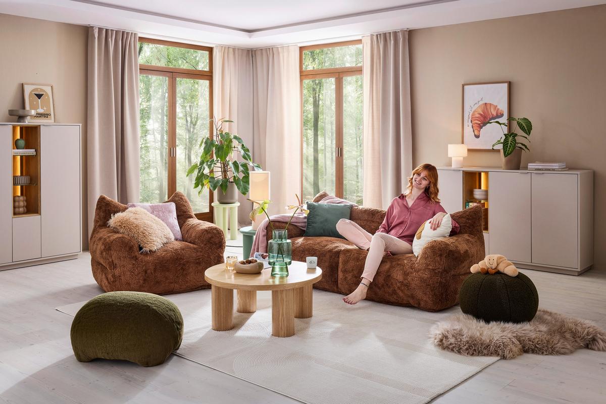Webteppich Leonie Creme ca. 200x290cm - Creme, KONVENTIONELL, Textil (200/290cm) - Mömax