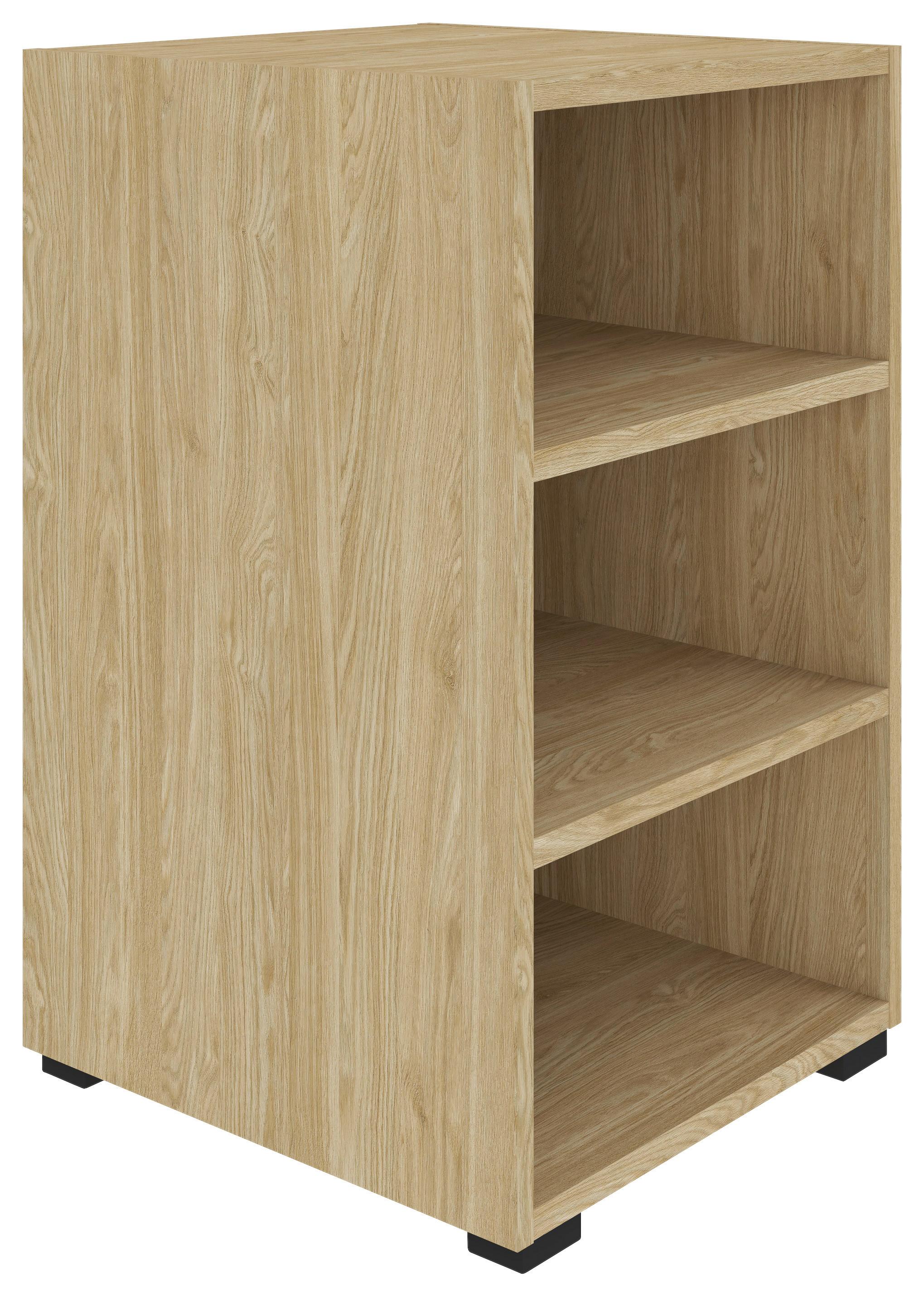 Regal Unit in Eichefarben - Eichefarben/Schwarz, Modern, Holzwerkstoff (45,6/67,2/40cm) - Based