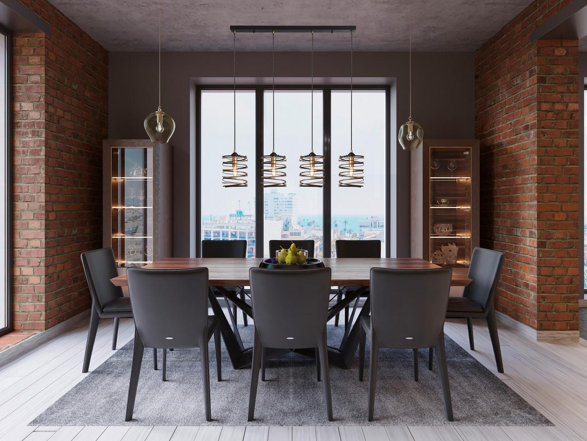 Függőlámpa Spring 85583-4bgo - fekete/aranyszínű, Design, fém (91/110/16cm)