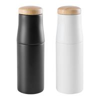 Salz- und Pfefferstreuer Svea Schwarz/Weiß, 2-teilig - Schwarz/Weiß, KONVENTIONELL, Holz/Keramik (12,3/18,5/6,3cm) - Mömax