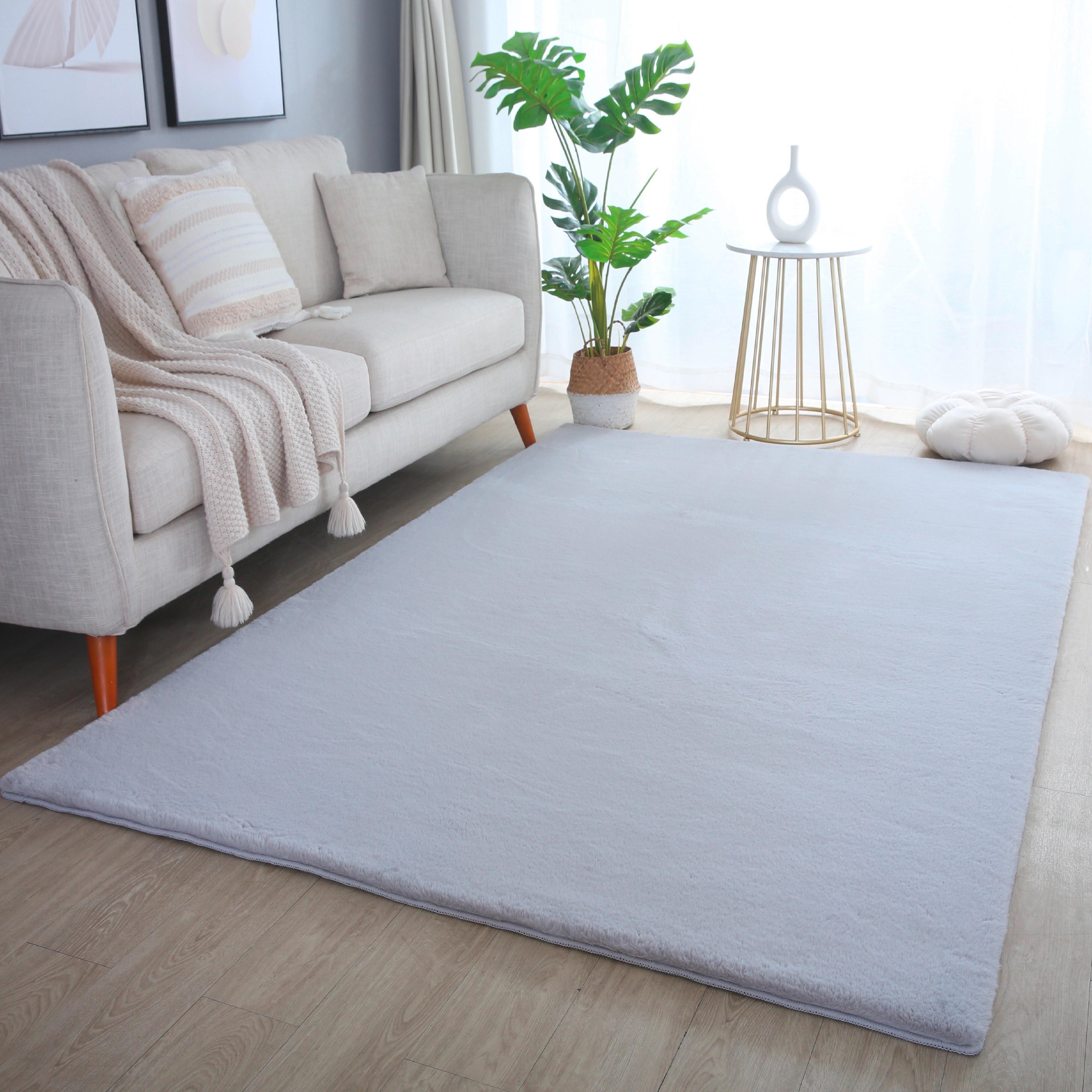Hochflorteppich Pouffy Silberfarben ca. 240x340cm - Silberfarben, Basics, Textil (240/340cm)