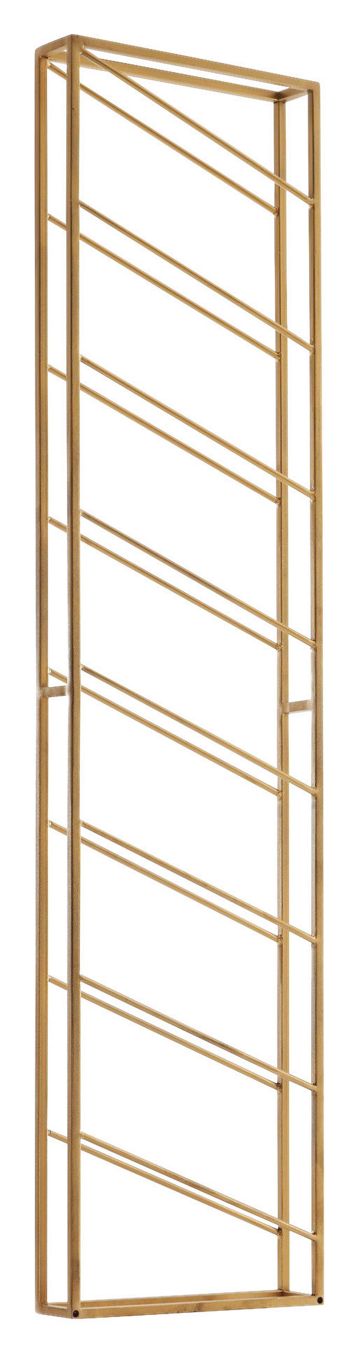 Weinregal WOHNLING Goldfarben ca. 36x150x8cm - Goldfarben, Design, Metall (36/150/8cm) - MID.YOU