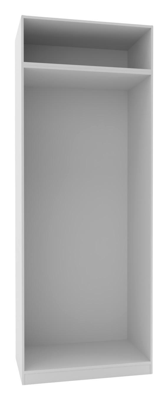 Kleiderschrankkorpus in Weiß - Weiß, MODERN, Holzwerkstoff (91,1/242,2/56,5cm) - Based
