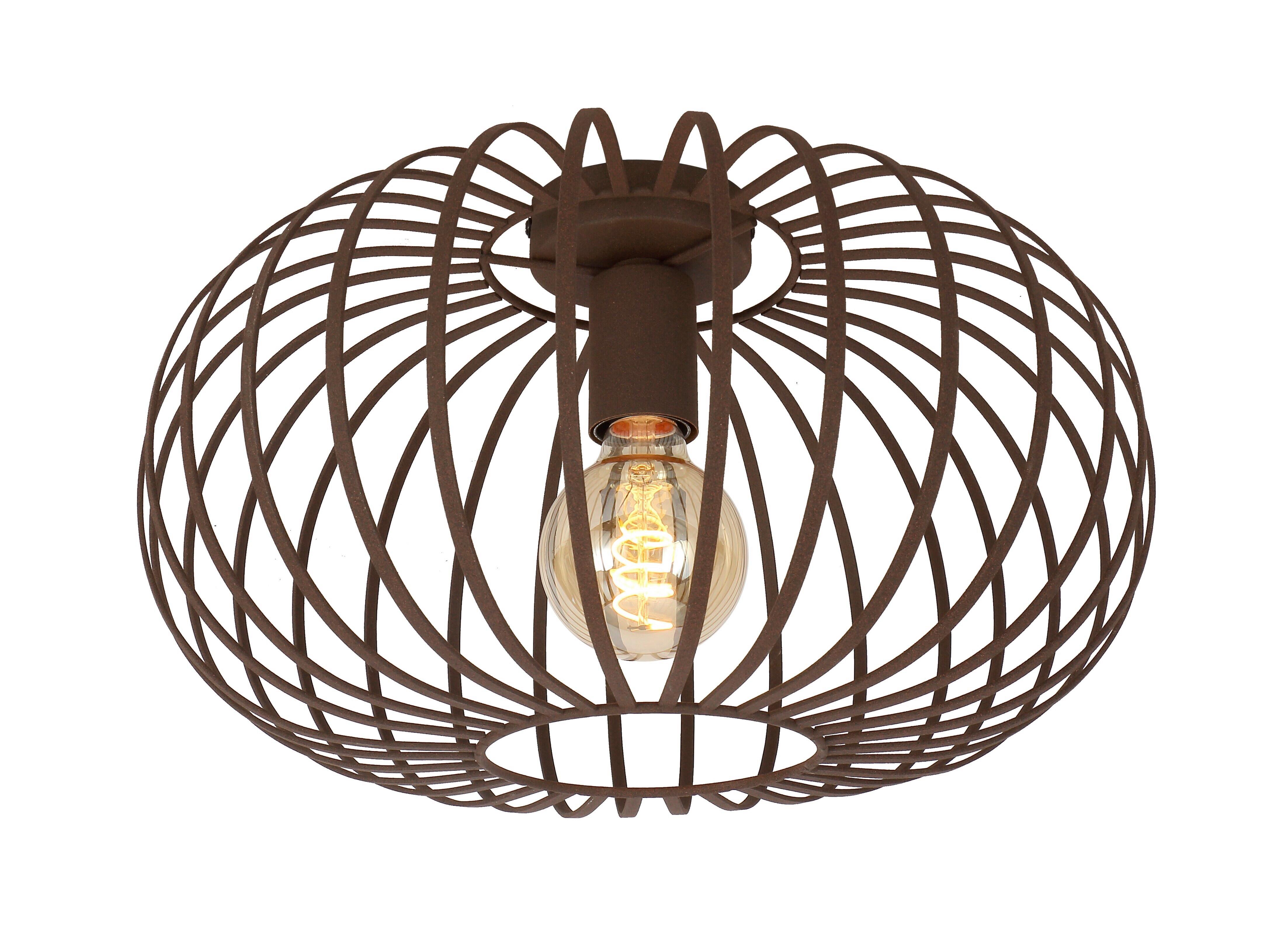 Deckenleuchte Rosti in Rostfarben max. 40 Watt - Rostfarben, MODERN, Metall (39/22cm) - Modern Living