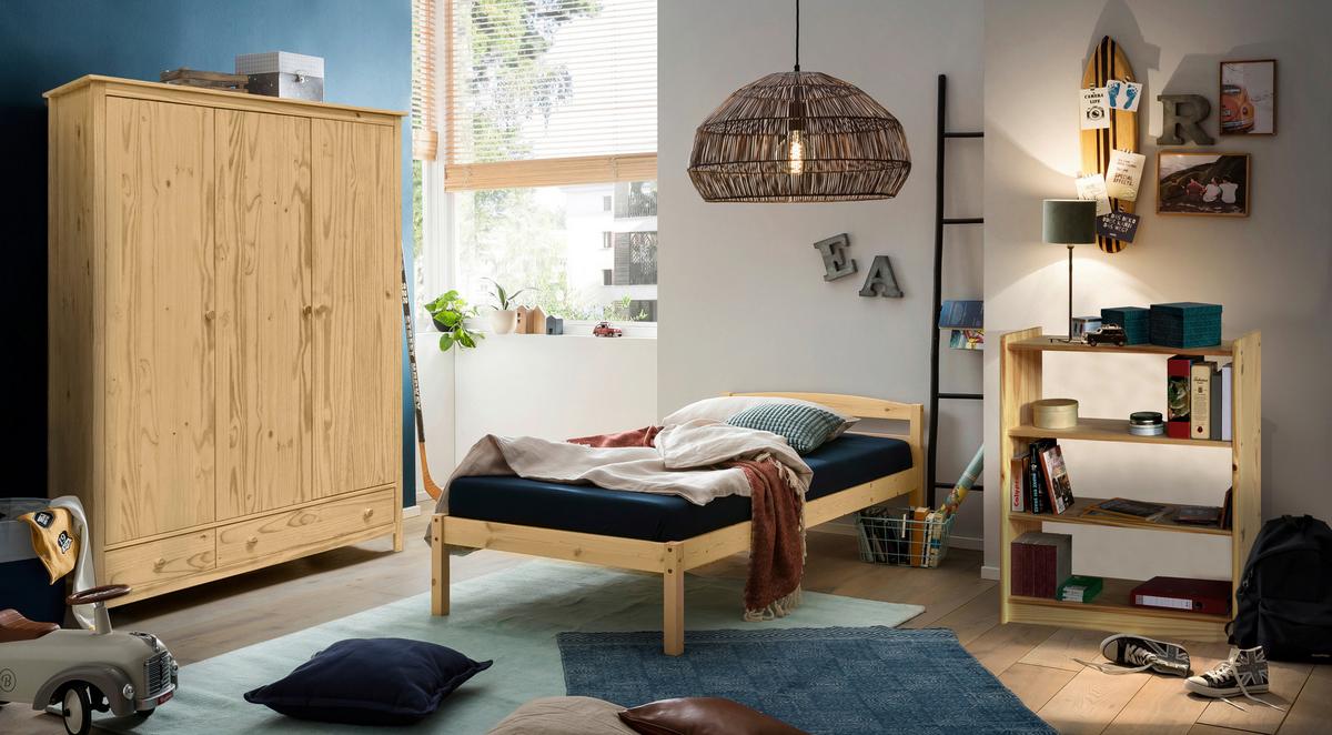 Standregal mit 2 Böden Naturfarben - Naturfarben, Natur, Holz (80/100/30cm) - Livetastic