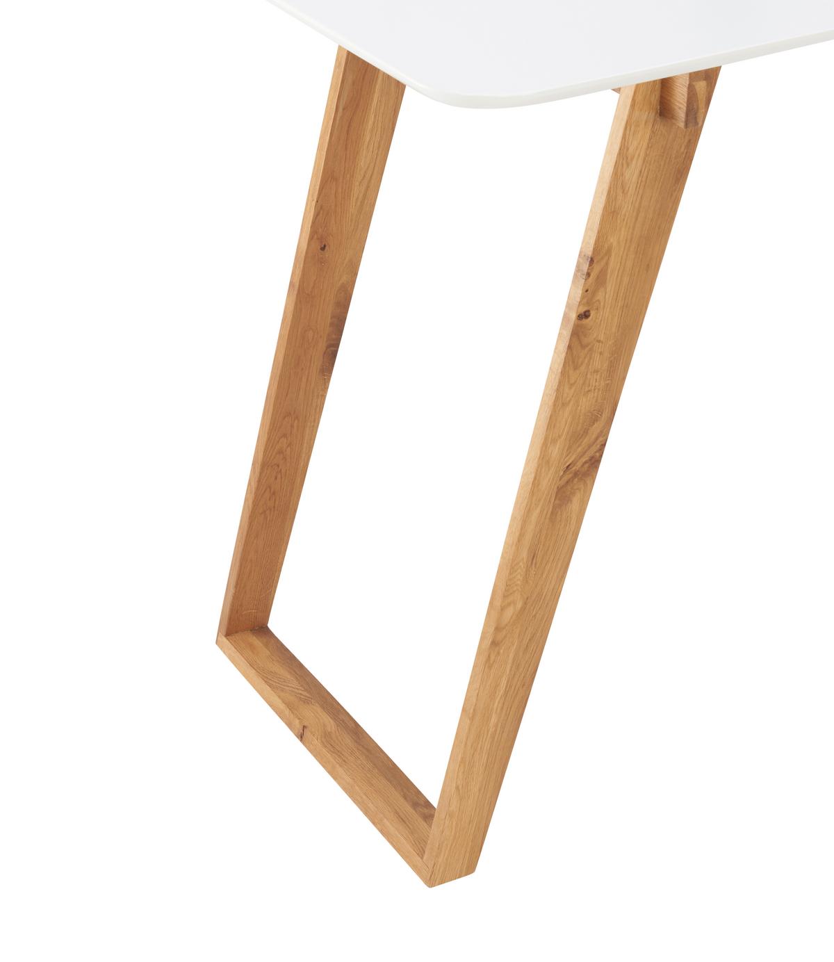 BIURKO PADUA - kolor dębowy/biały, Modern, materiał drewnopochodny/drewno (140/45-60/76cm) - MID.YOU