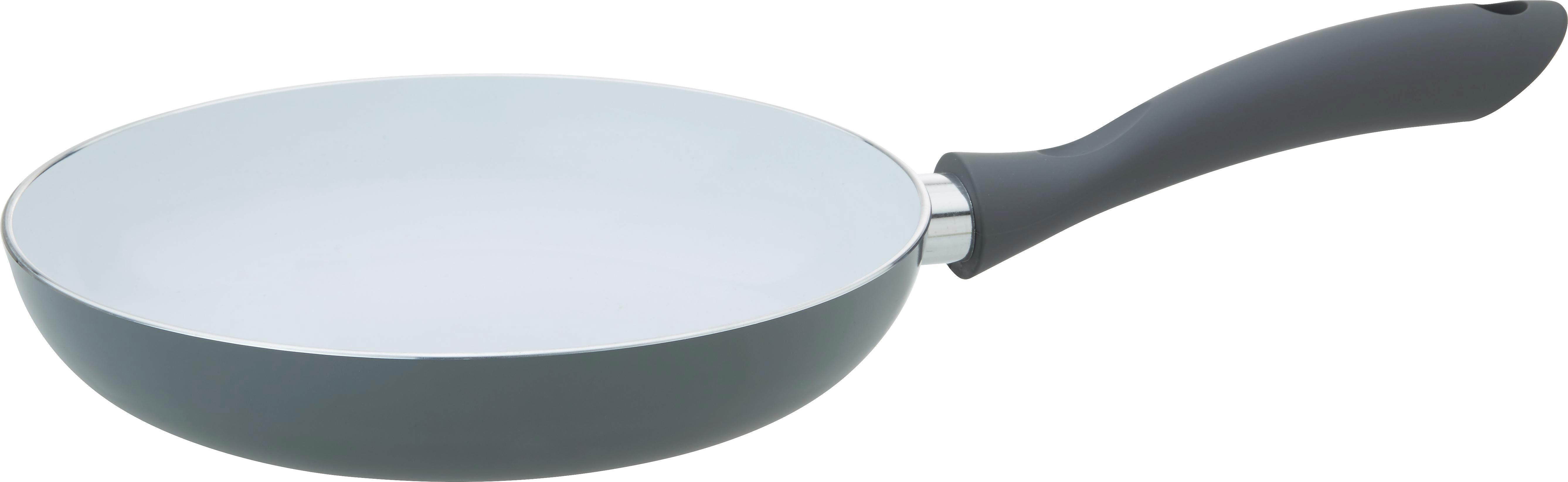 Bratpfanne Sonia Ø ca. 24cm - Weiß/Grau, MODERN, Keramik/Kunststoff (24cm) - Mömax modern living