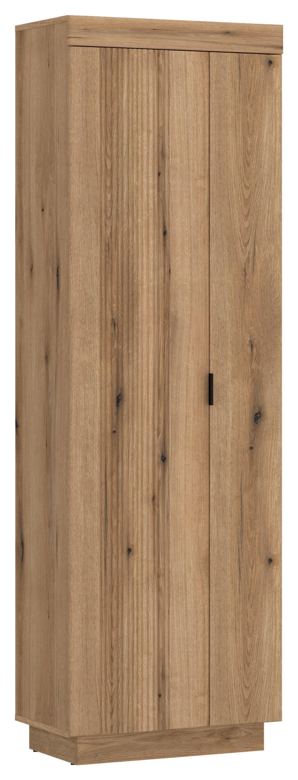 Garderobni Ormar Delamar - boje hrasta/crna, Trend, drvni materijal/metal (62,2/197,8/39,6cm) - Modern Living