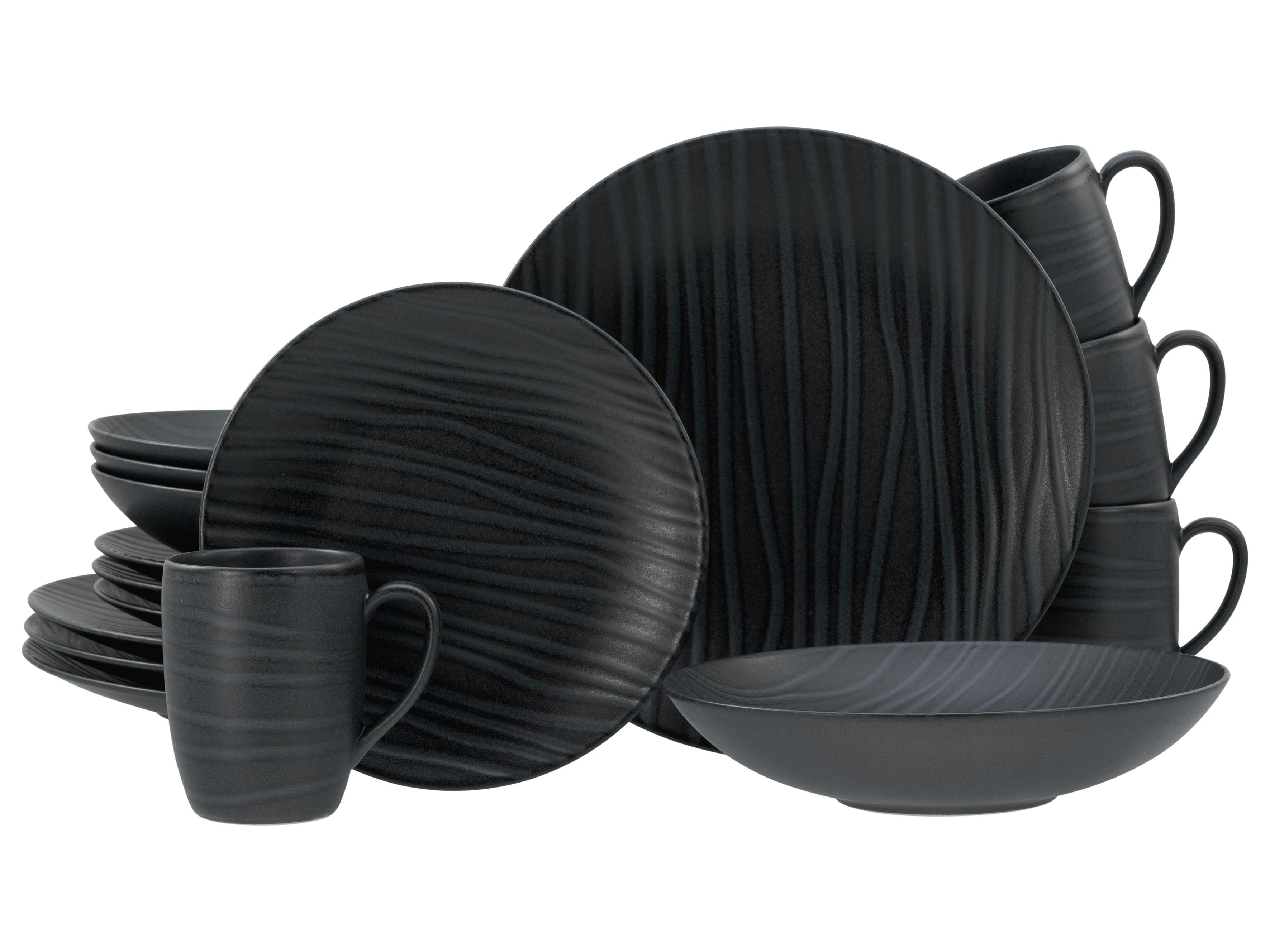 Kombinirani Servis Waves, 16-Delni - antracit, Basics, keramika - Creatable