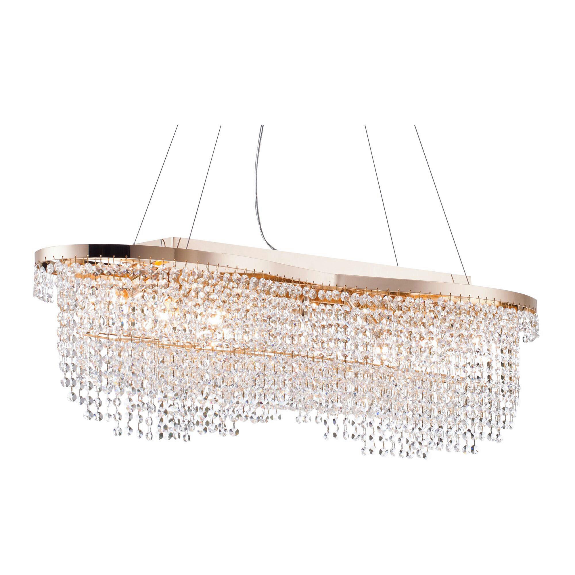 Kronleuchter Toils Goldfarben max. 60 Watt - Goldfarben, Trend, Glas/Metall (93,3/28/24cm) - MAYTONI