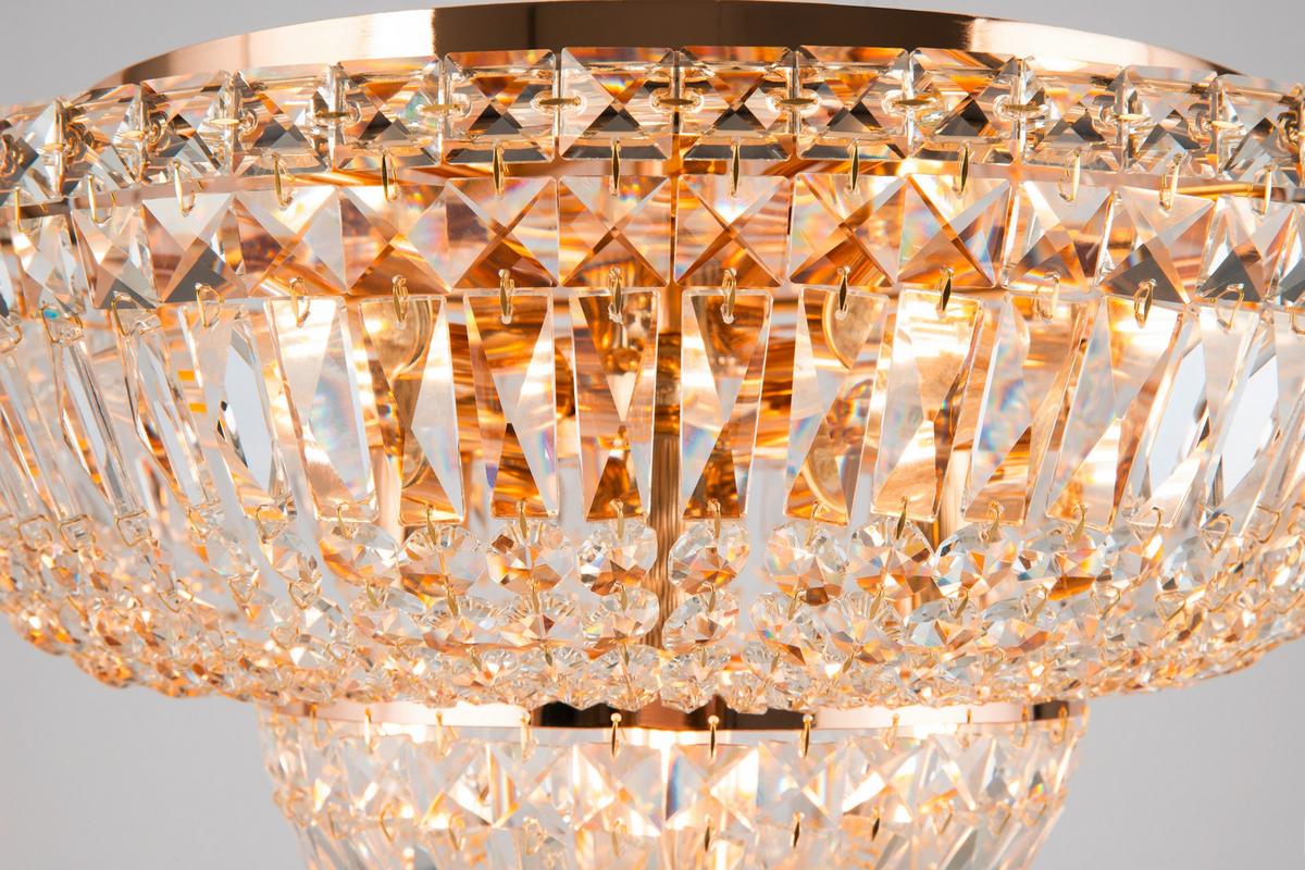 Kronleuchter Basfor Goldfarben max. 60 Watt - Goldfarben, Trend, Metall (46/32cm) - MAYTONI