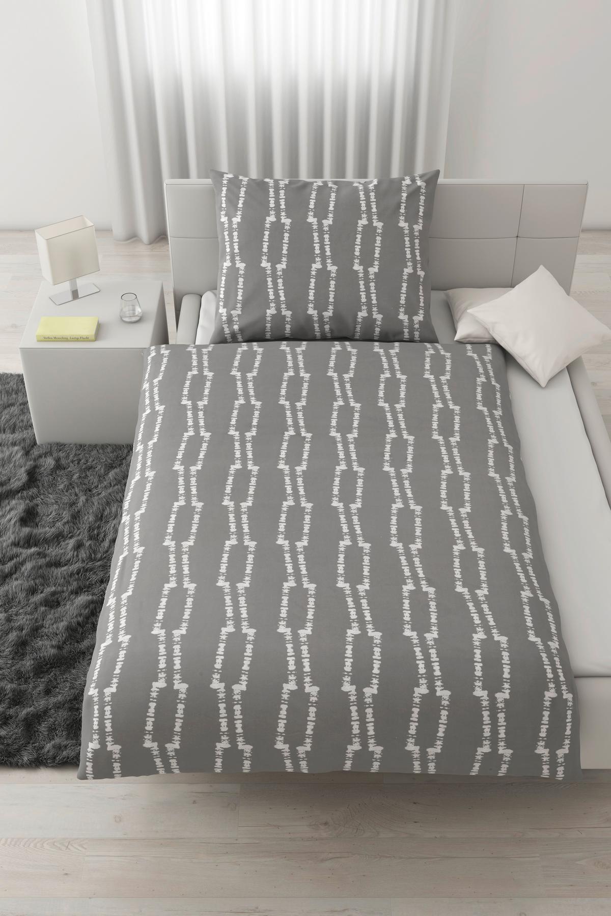 BETTWÄSCHESET LINUS - Grau, Modern, Textil (160/210cm) - Modern Living