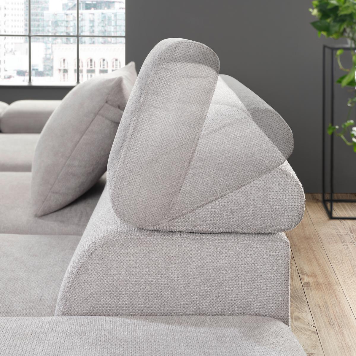 Kutna Garnitura Molina Mini - svijetlo siva/crna, Moderno, drvni materijal/drvo (189/277cm) - Mömax