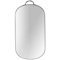 Wanddeko Oval ca. 11x20cm - Klar, MODERN, Glas/Holzwerkstoff (11/20cm) - Modern Living