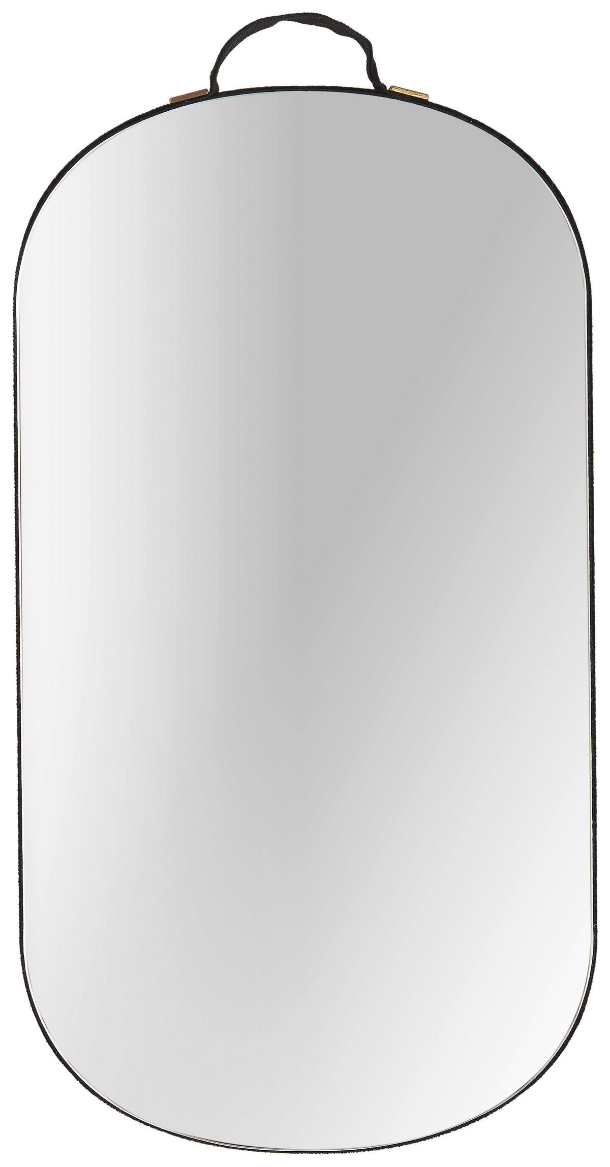 Wanddeko Oval ca. 11x20cm - Klar, MODERN, Glas/Holzwerkstoff (11/20cm) - Modern Living