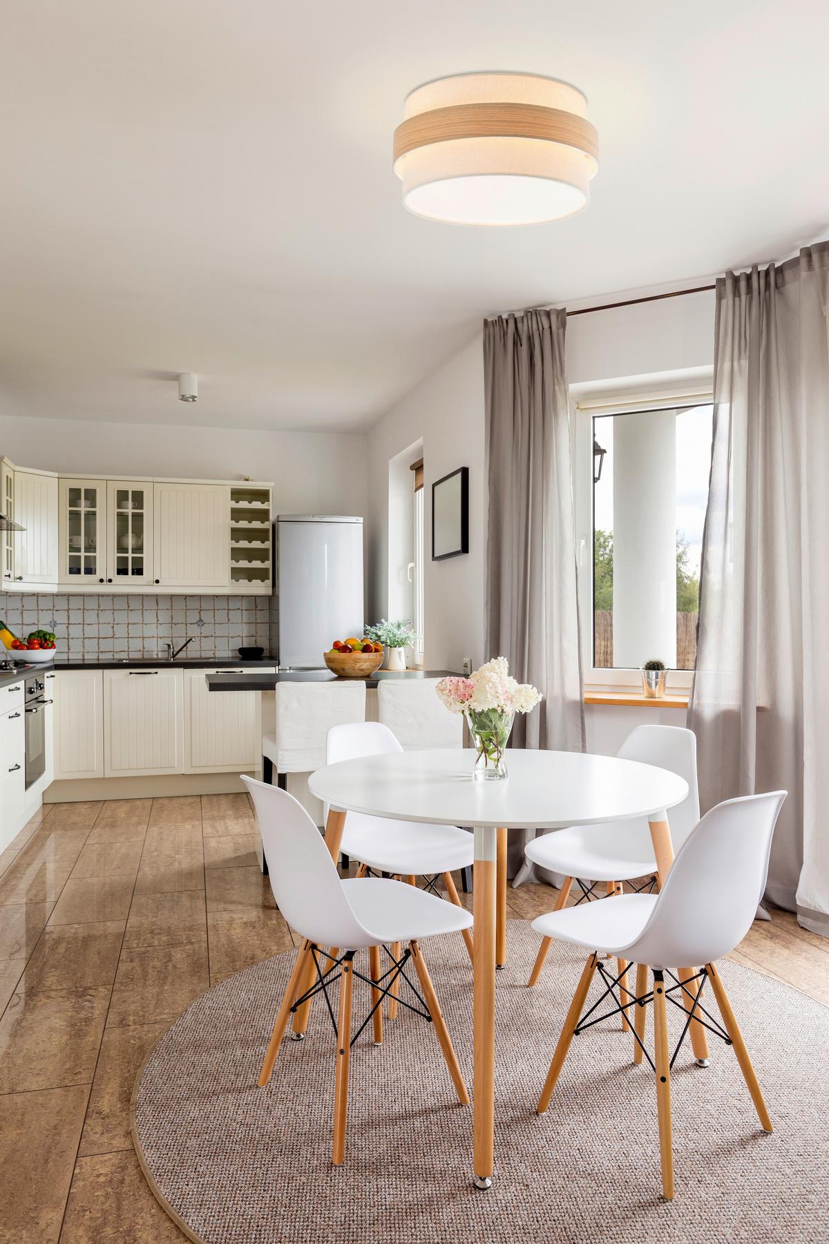 LAMPA SUFITOWA NOVA - kolor naturalny, Modern, tworzywo sztuczne/metal (37/18cm) - Novel