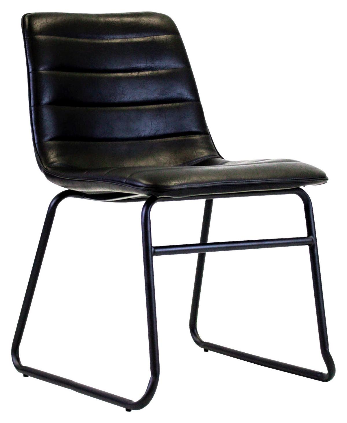 STUHL-SET MILAN - Schwarz, KONVENTIONELL, Kunststoff/Textil (48/77/56cm) - MID.YOU