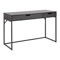 Schreibtisch Aurora Walnussfarben MDF ca.120x50 cm - Walnussfarben/Schwarz, MODERN, Metall (120/50/76cm) - Bessagi Home
