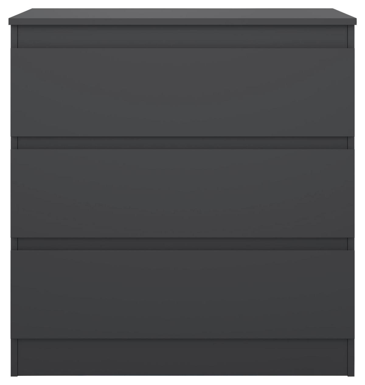 Kommode Mara Anthrazit Nachbildung - Anthrazit, KONVENTIONELL, Holz (77/80/42cm) - Mömax