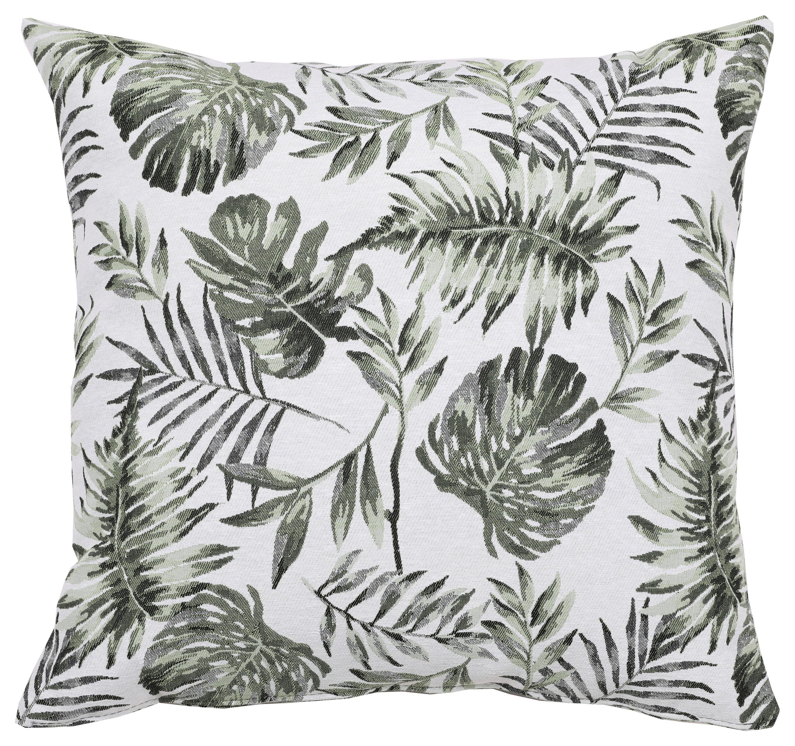 PODUSZKA DEKORACYJNA 2927 - zielony/biały, Design, tkanina (48/48cm)