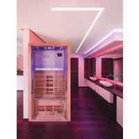 Infrarotkabine Stockholm 1 Person, ca. 90/200/90cm - Naturfarben, Design, Holz (90/200/90cm)