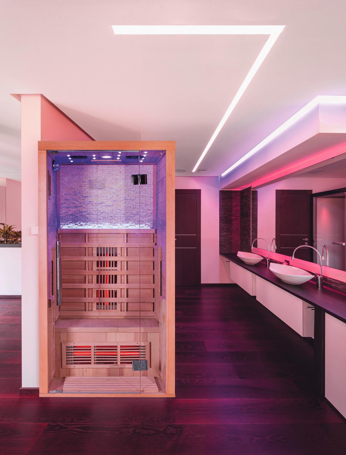 Infrarotkabine Stockholm 1 Person, ca. 90/200/90cm - Naturfarben, Design, Holz (90/200/90cm)