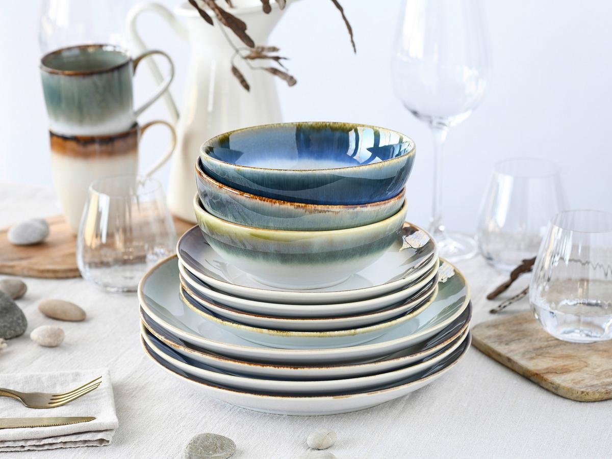 Kombinirani Servis Cascade Bunt, 16-Delni - večbarvno, Basics, keramika - Creatable