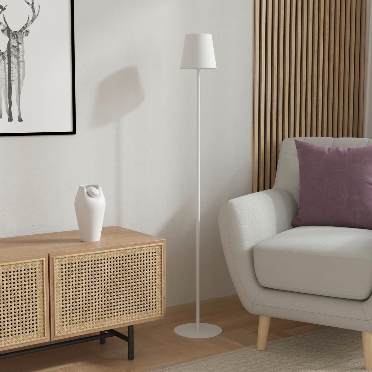 AKUMULATOROWA LAMPA STOJĄCA FORT LAUDERDALE *SBN* - biały, Design, tworzywo sztuczne/metal (22/130cm) - Novel