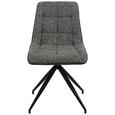 Stuhl in Grau/Schwarz - Dunkelgrau/Schwarz, MODERN, Textil/Metall (48/87/62cm) - Modern Living Stuhl in Grau/Schwarz - Dunkelgrau/Schwarz, MODERN, Textil/Metall (48/87/62cm) - Modern Living