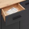 SIDEBOARD ALARA - svart, Modern, metall/trämaterial (128/87/40cm) - Mömax