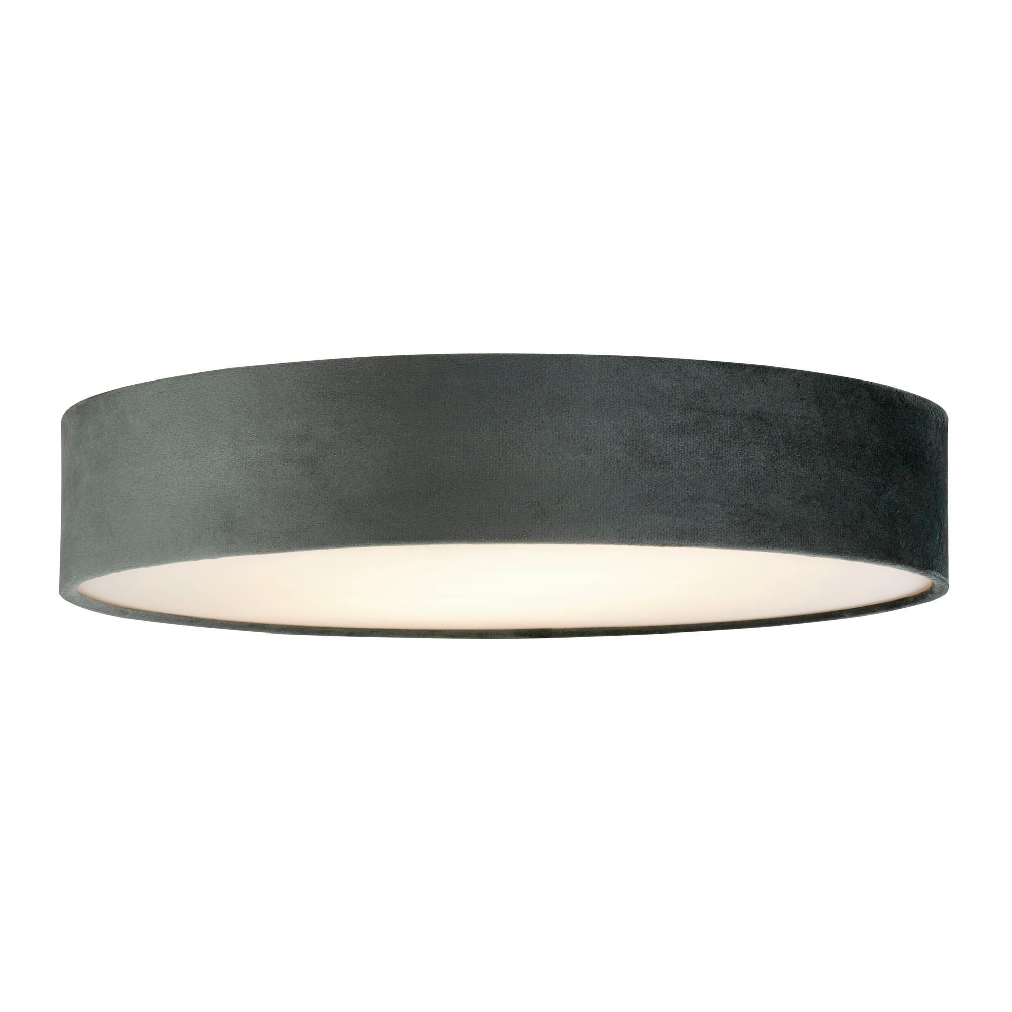 Mennyezeti Lámpa Drum 23298-3gy - szürke, Basics, textil/fém (50/50/10cm)