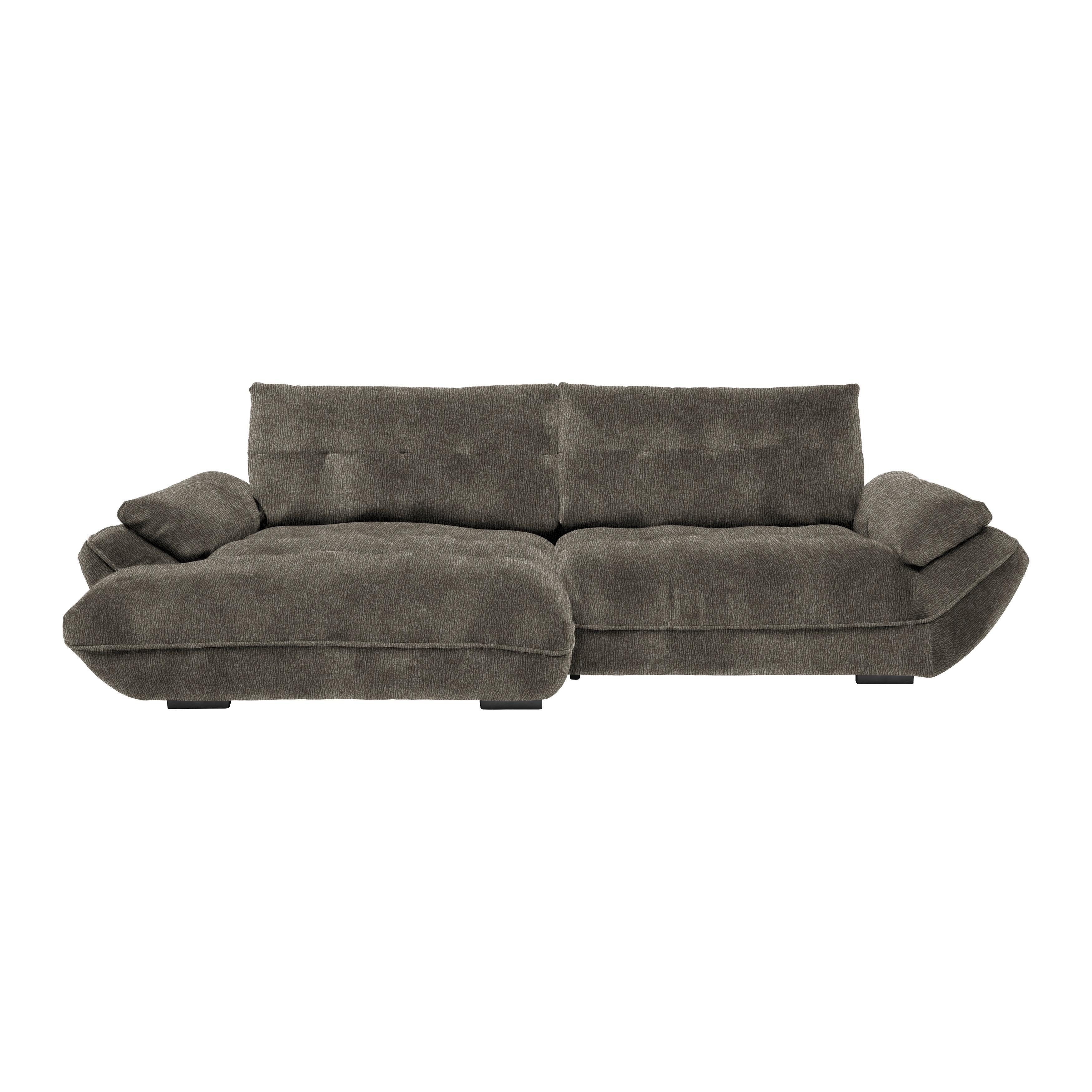 Wohnlandschaft Vivo Dunkelgrau - Dunkelgrau/Schwarz, MODERN, Kunststoff/Textil (179/63/317cm) - Premium Living