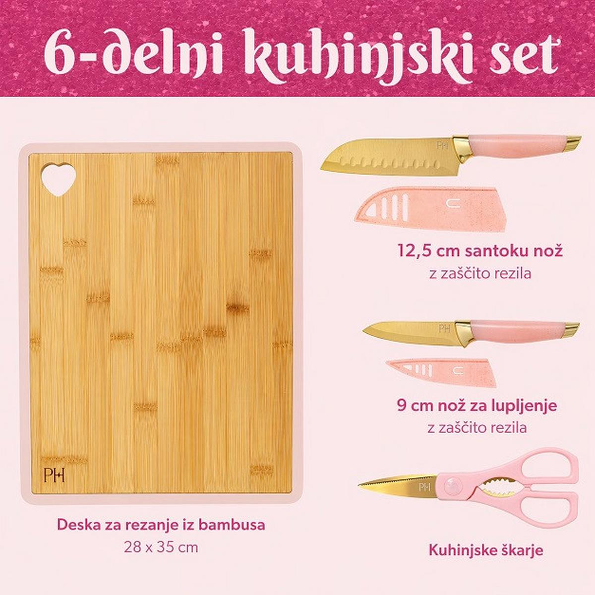 Deska Za Rezanje Paris Hilton, 4-Delni Set - Design (29/36/4.5cm) - Paris Hilton