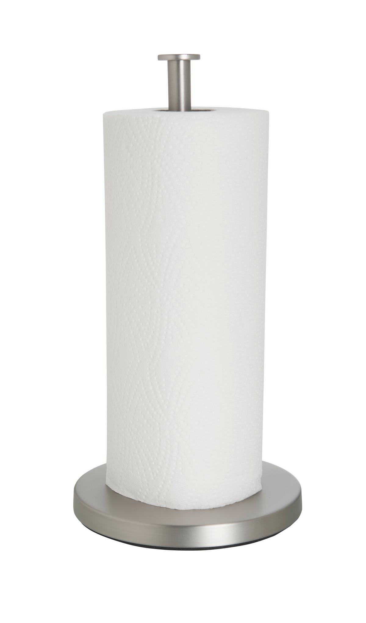 Küchenrollenhalter Leif aus Metall in Silberfaben - Silberfarben, MODERN, Kunststoff/Stein (16/31cm) - Mömax