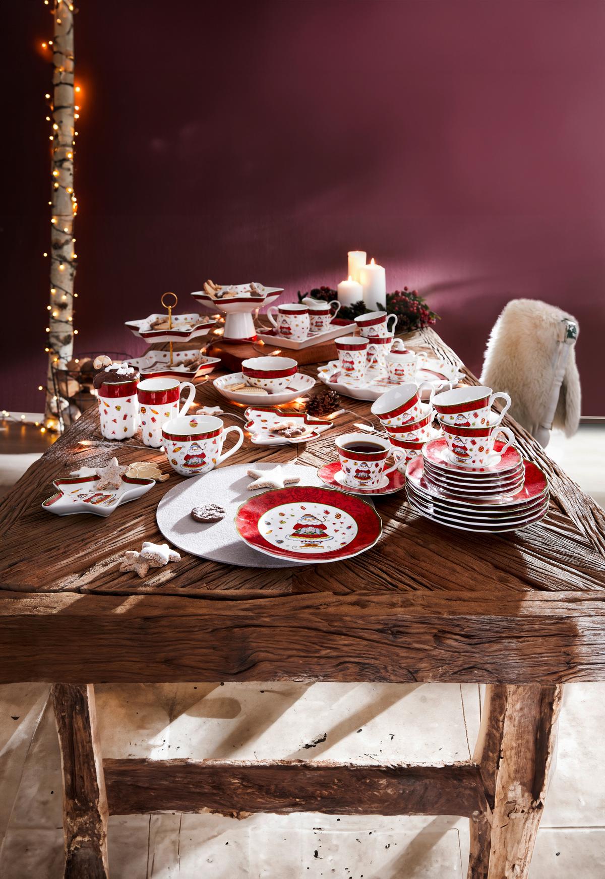 SERWIS KAWOWY CHRISTMAS DREAM - różnokolorowy, Basics, ceramika - X-Mas