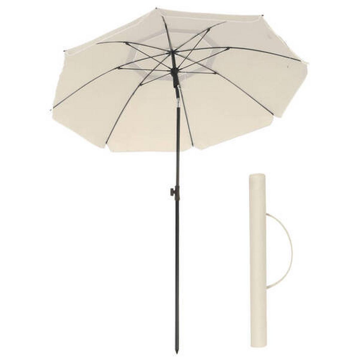 PARASOL PRZECIWSŁONECZNY 2 M - beżowy/czarny, Basics, metal/tkanina (200/200cm) - Mömax