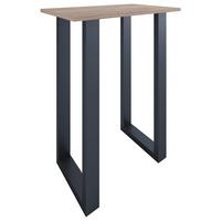 Bartisch Xona ca. 80x102x50 cm Schwarz/Eiche - Eichefarben/Schwarz, KONVENTIONELL, Holzwerkstoff/Metall (80/50/102cm)