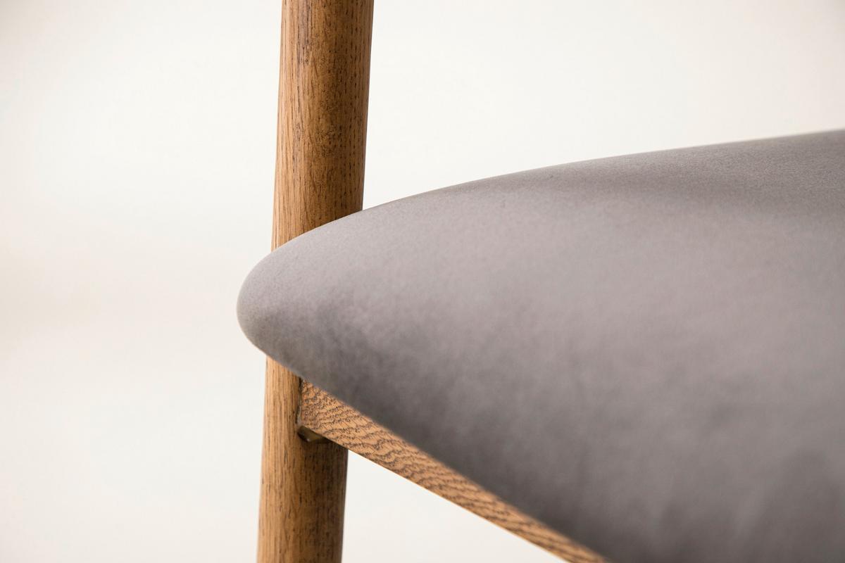 STUHL-SET LÅNGÖN - Braun/Grau, Design, Holz/Textil (53/76,5/56cm) - Livetastic