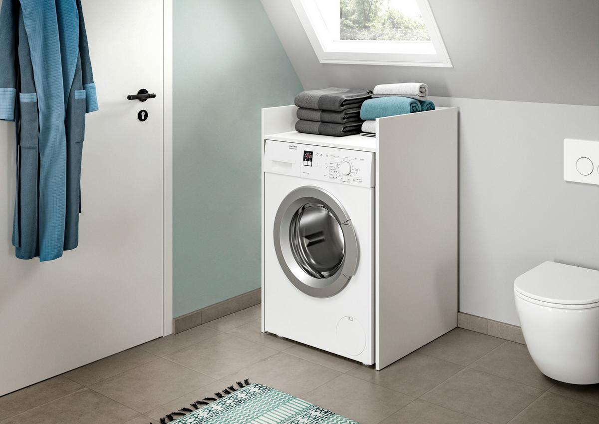 Omarica Za Pralni Stroj Free, Bela - bela, Moderno, leseni material (60/101/60cm) - MID.YOU