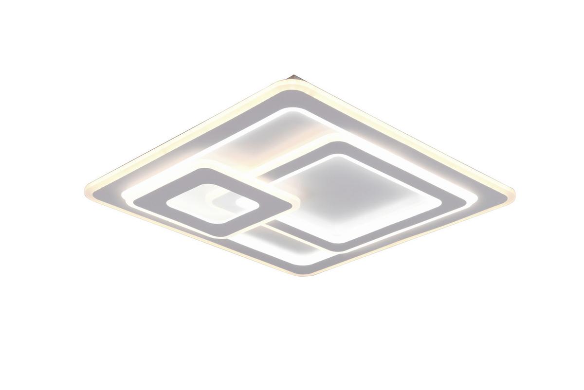 LED-Deckenleuchte Mita in Weiß max. 76 Watt - Weiß, Design, Metall (51,5/7/51,5cm) - Trio Leuchten