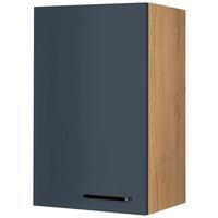 Küchenoberschrank Easytouch Blau - Blau/Eichefarben, MODERN, Holzwerkstoff/Metall (45/72/35cm) - Nobilia