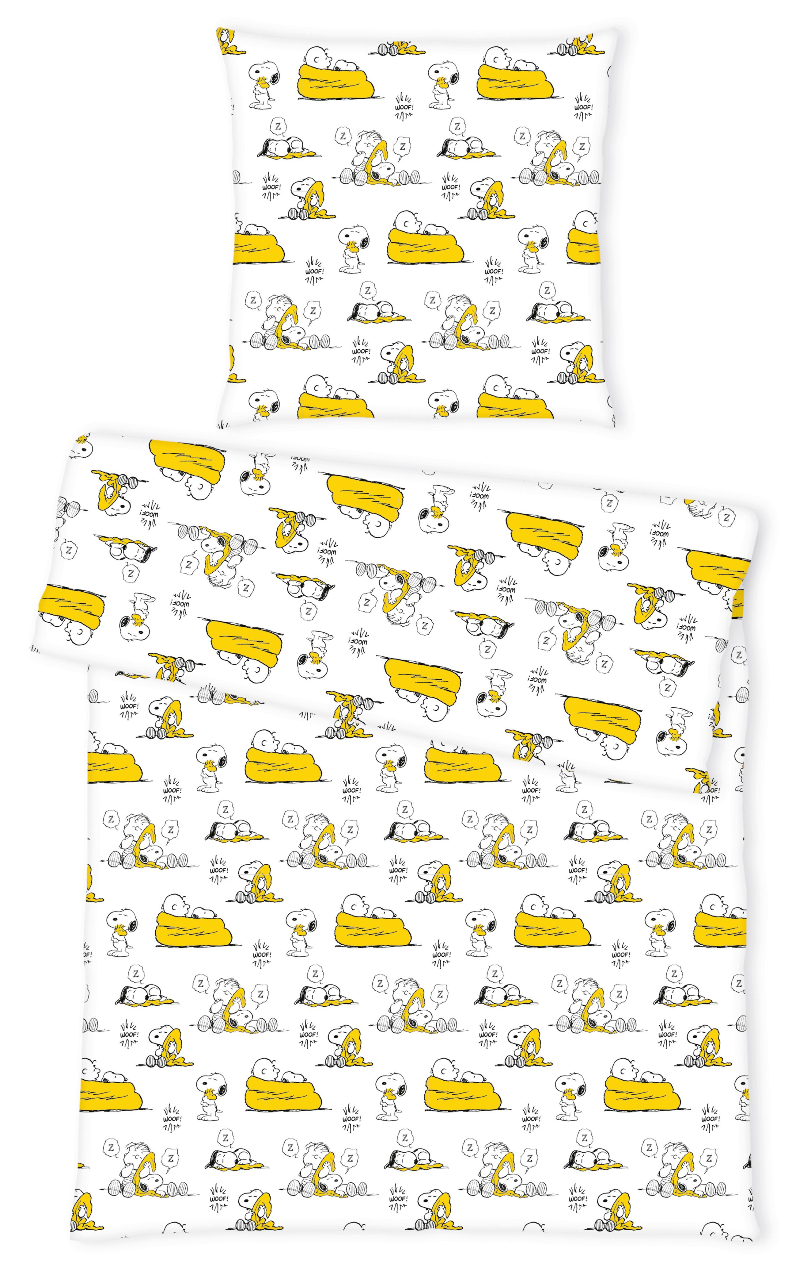 POŚCIEL MŁODZIEŻOWA SNOOPY - czarny/biały, Design, tkanina (135/200cm) - Herding