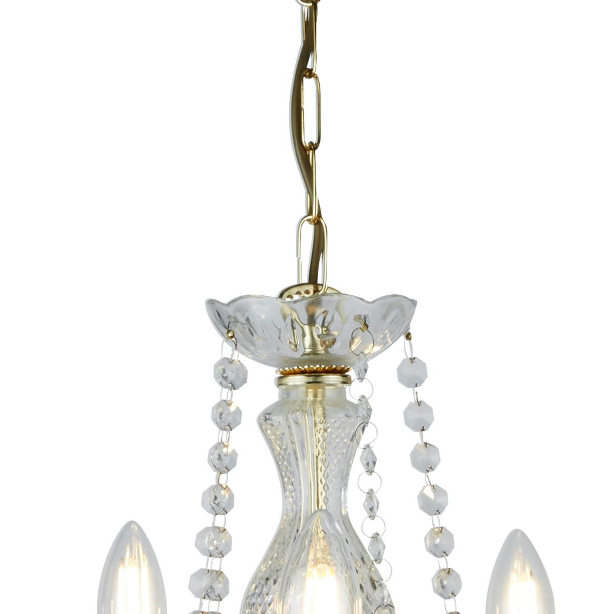 Kristály Függőlámpa Marie Therese 699-5 - aranyszínű, Konventionell, műanyag/üveg (48/120cm)