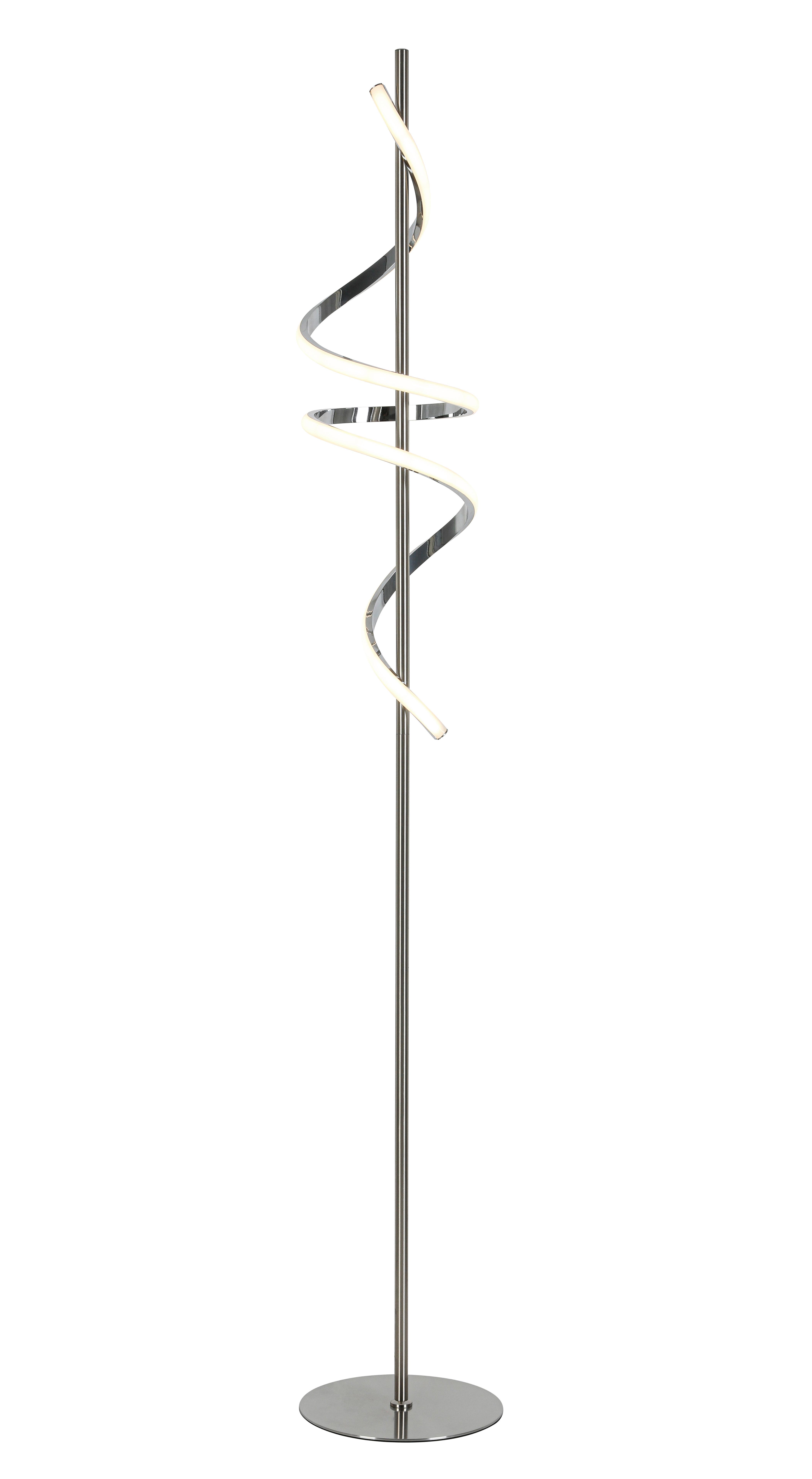 LED-GOLVLAMPA LINA - kromfärg/nickelfärgad, Modern, metall/plast (23/23/151cm) - Mömax