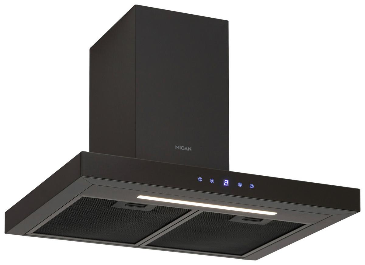 Dunstabzugshaube TSHA530TMFSA+ Schwarz 60cm - Schwarz, Basics, Metall (60/50-88/45,5cm) - Mican