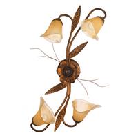 Deckenleuchte Alga Bronzefarben max. 6 Watt - Bronzefarben, KONVENTIONELL, Glas/Metall (70/40/25cm)