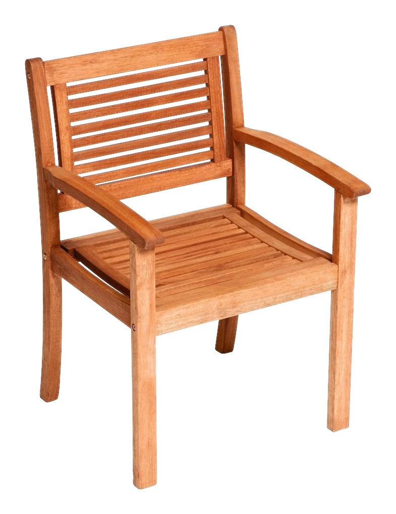 Vrtni Stol Cordoba, Masivno - naravne barve, Basics, les (60/90/58cm) - Gardenson