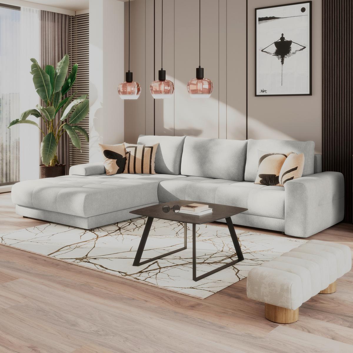 COLțAR - gri deschis, Trend, textil (213/308cm) - Luca Bessoni