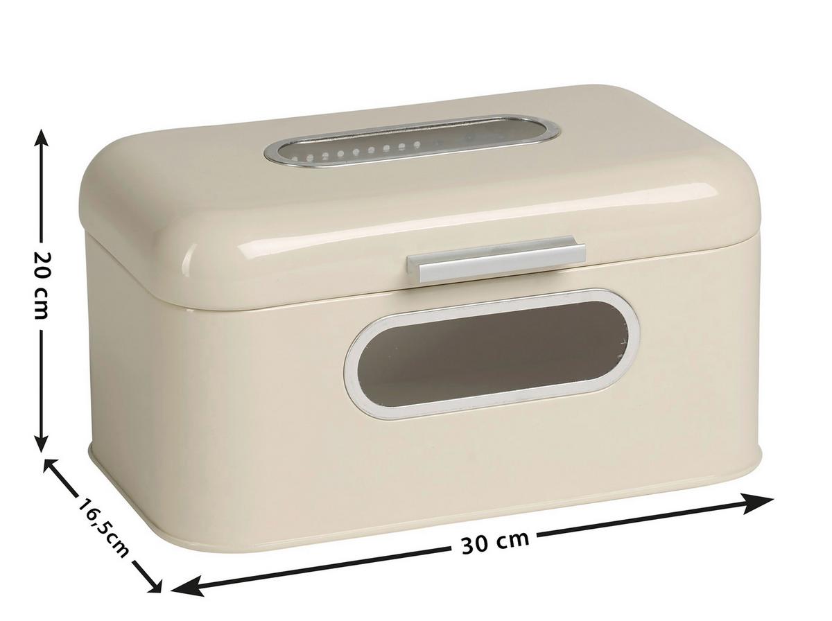 Posoda Za Kruh Retro, Krem Barva - krem barve, Basics, kovina (30/20/16,5cm) - Echtwerk